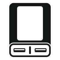 Preto e branco ícone do uma portátil dispositivo vetor