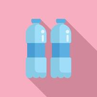 par do plástico água garrafas ilustração vetor