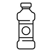 linha arte ilustração do uma plástico água garrafa vetor