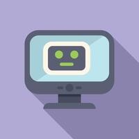 amigáveis robô avatar em computador tela vetor