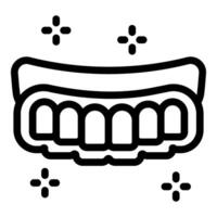 ilustração do uma limpar \ limpo escova de dente ícone com espumante efeitos, Preto e branco vetor
