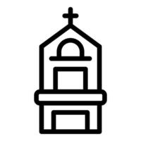 icônico Igreja linha arte ilustração vetor