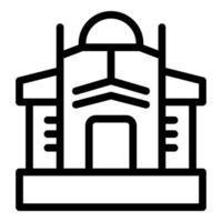 moderno linha ícone do tribunal construção vetor