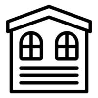 Preto e branco ilustração do uma estilizado casa ícone vetor