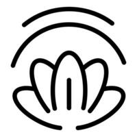 simplificado lótus flor linha ícone vetor