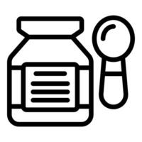 ícone do medicação jarra e colher vetor