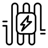 elétrico bateria cobrando ícone ilustração vetor