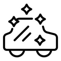 limpar \ limpo carro símbolo linha ícone vetor