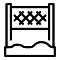 ícone do de madeira cerca com tecido detalhe vetor