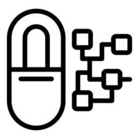 moderno cápsula e o circuito ícone vetor