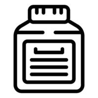 Preto e branco remédio garrafa ícone vetor