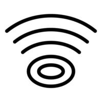 Preto Wi-fi sinal ícone isolado vetor
