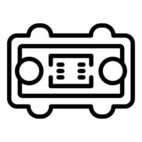 simplificado portátil rádio ícone ilustração vetor