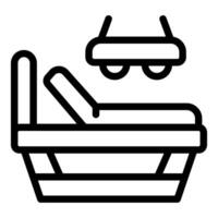 linha arte ícone do compras cesta vetor