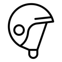 Preto e branco linha arte do uma moderno capacete vetor