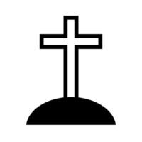 simples cristão sepultura ícone. vetor