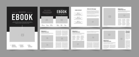 o negócio ebook modelo , ebook disposição Projeto e ebook revista vetor