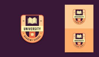 modelo de logotipo de escola de educação, emblema de símbolo de identidade de universidade e faculdade vetor