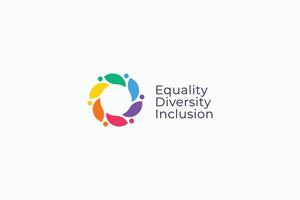 igualdade diversidade inclusão logotipo questão humano direitos Paz grupo comunidade social respeito vetor