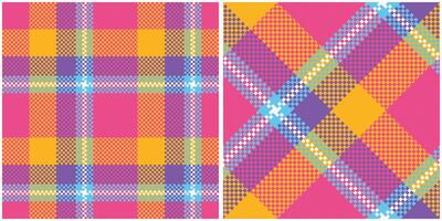 xadrez padronizar desatado. escocês tartan padronizar desatado tartan ilustração conjunto para lenço, cobertor, de outros moderno Primavera verão outono inverno feriado tecido imprimir. vetor