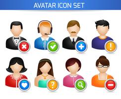 Conjunto de ícones de Avatar social vetor