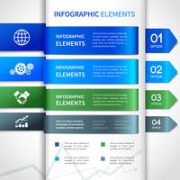 Elementos de infográficos de negócios papel abstrato vetor
