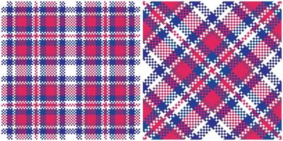 escocês tartan xadrez desatado padrão, tabuleiro de damas padronizar. desatado tartan ilustração conjunto para lenço, cobertor, de outros moderno Primavera verão outono inverno feriado tecido imprimir. vetor