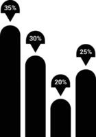 gráfico ícone símbolo imagem para dados estatística análise ilustração vetor