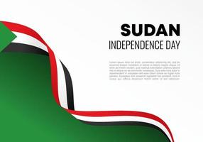 pôster do dia da independência do Sudão para a celebração em 1º de janeiro. vetor