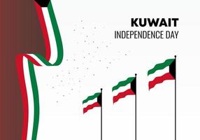 kuwait dia da independência para a celebração nacional em 25 de fevereiro. vetor