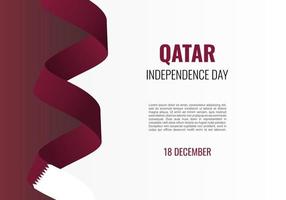 cartaz de banner de fundo do dia da independência do qatar para celebração em 18 de novembro. vetor
