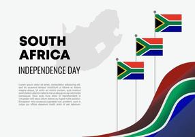 cartaz de banner de fundo do dia da independência da África do Sul para celebração em 27 de abril. vetor