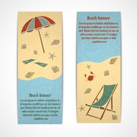 Banners de férias de verão verticais vetor