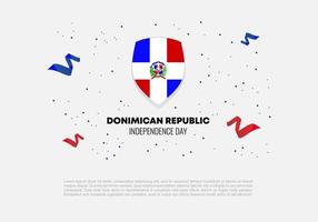 celebração nacional do dia da independência dominicana em 27 de fevereiro. vetor