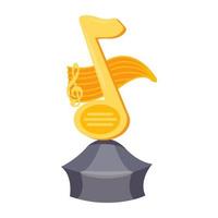 troféu nota musical vetor