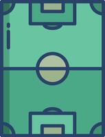 futebol campo linear cor ilustração vetor