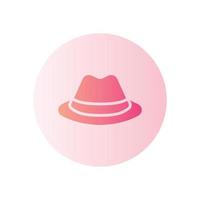 ícone de gradiente de homem de chapéu vetor