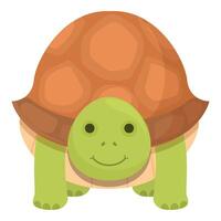alegre desenho animado tartaruga com uma grande sorriso, adequado para crianças' desenhos e educacional materiais vetor