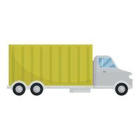 ilustração do uma amarelo Entrega caminhão vetor