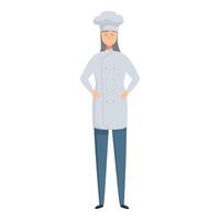 profissional chefe de cozinha posando dentro uniforme vetor