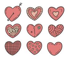 fofa amor coração desenho animado rabisco estilo ilustração vetor