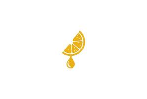 frutas frescas laranja limão limão corte fatia extrato de design de logotipo vetor