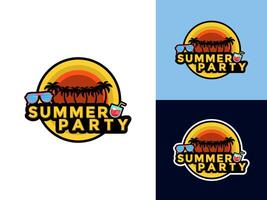 verão festa logotipo ilustração, verão festa Projeto logotipo vetor