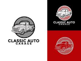 clássico carro logotipo . auto garagem carro logotipo vetor