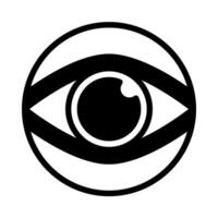 olhos ícone ou logotipo ilustração esboço Preto preenchidas estilo vetor