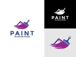 pintura casa Serviços logotipo , colorida pintura logotipo ícone modelo vetor