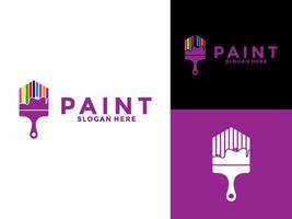 colorida casa pintura logotipo elemento símbolo, pintura casa serviço logotipo Projeto modelo vetor