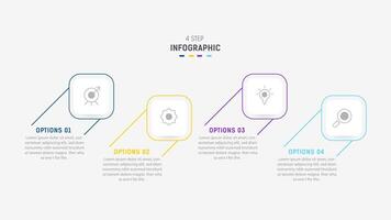 três degrau infográfico rótulo Projeto modelo com linha ícones. processo passos diagrama, apresentações, fluxo de trabalho disposição, bandeira, fluxo gráfico, informação gráfico ilustração. vetor