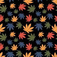 colorida cannabis folhas padronizar fundo vetor