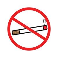 não fumar ícone ilustração símbolo Projeto vetor